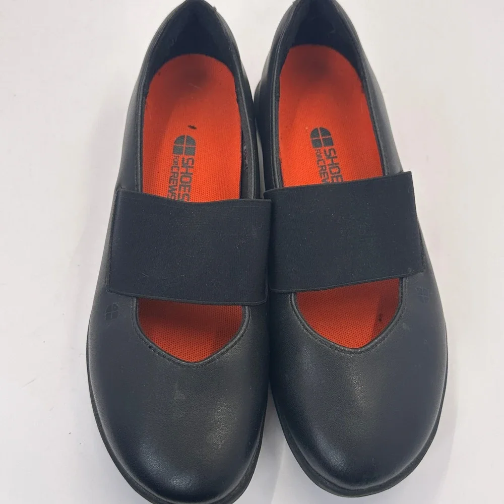 Shoes For Crews Women Black Mary Jane Slip Resistant Work Shoes 37199 Size 7